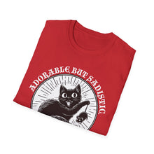 Load image into Gallery viewer, Adorable But Sadistic Cat Tee on Softstyle