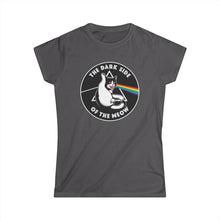 Load image into Gallery viewer, Dark Side of The Meow on Women's Softstyle T-Shirt