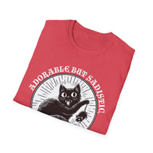 Load image into Gallery viewer, Adorable But Sadistic Cat Tee on Softstyle
