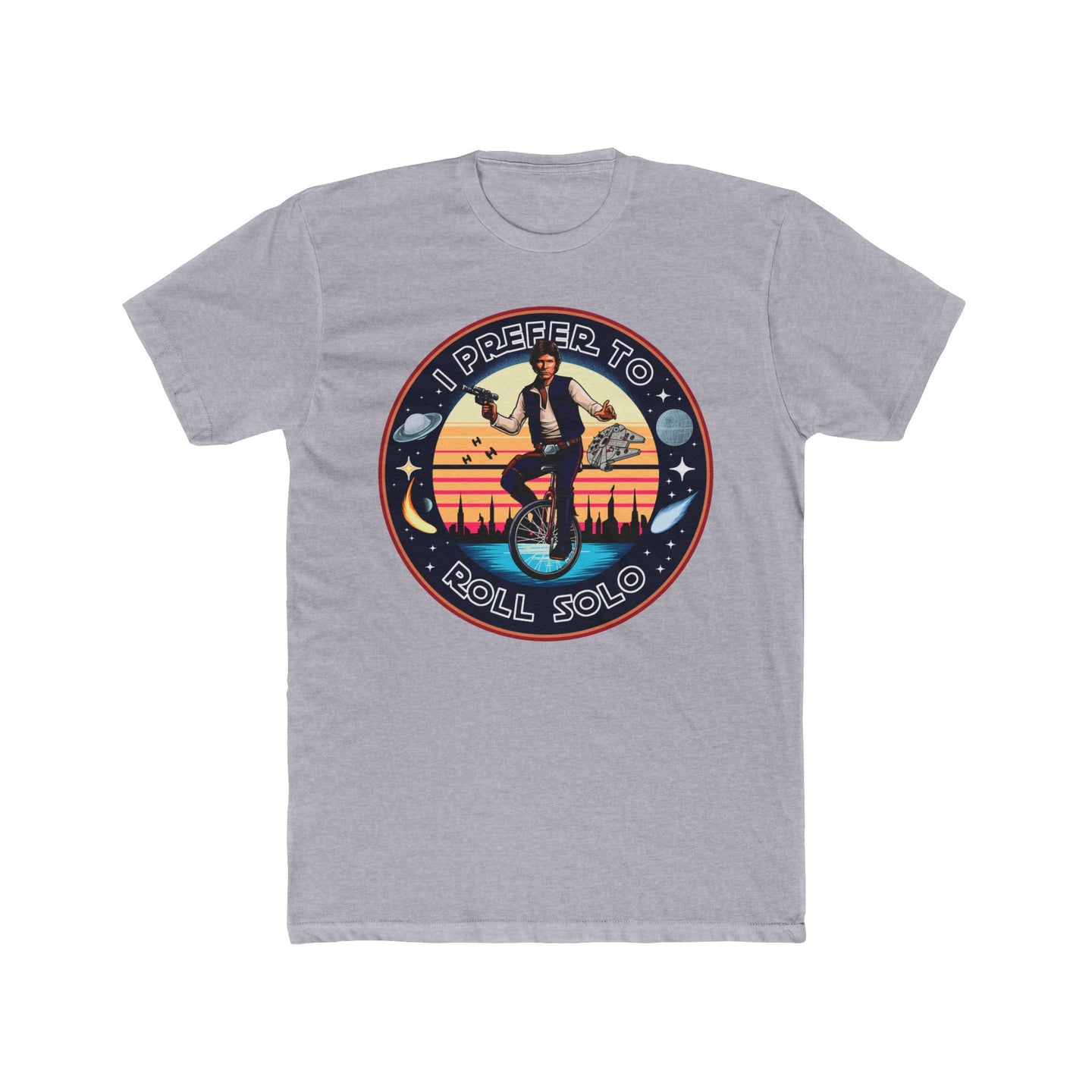 Han Solo Unicycle On Next Level T-Shirt