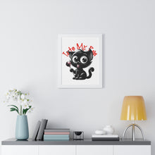 Load image into Gallery viewer, Taste My Pain Cat on Framed Poster
