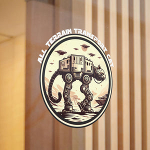 All Terrain Transport Cat Die-Cut Stickers (DTF) (white font)