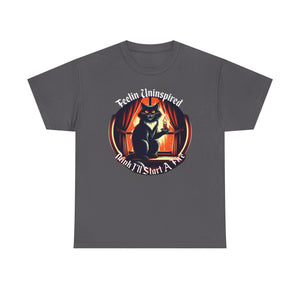 Dark Humor Cat on Gildan Heavy Cotton