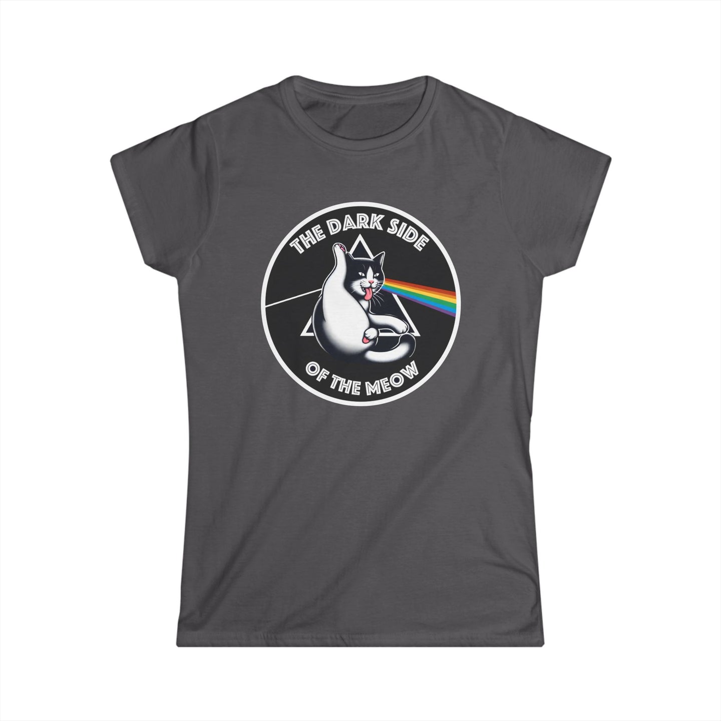 Dark Side of The Meow on Women's Softstyle T-Shirt