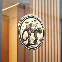 Load image into Gallery viewer, All Terrain Transport Cat Die-Cut Stickers (DTF) (white font)
