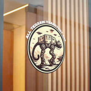 All Terrain Transport Cat Die-Cut Stickers (DTF) (white font)