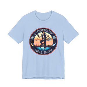 Han Solo Unicycle on Bella+Canvas Tee