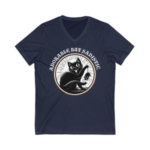 Adorable But Sadistic on Bella+Canvas V-Neck