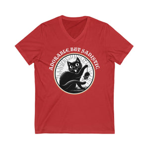Adorable But Sadistic on Bella+Canvas V-Neck