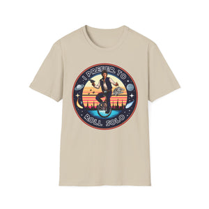 Han Solo Unicycle On Gildan Softstyle Tee