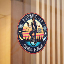 Load image into Gallery viewer, Han Solo Unicycle Die-Cut Stickers (DTF)
