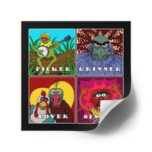 Load image into Gallery viewer, Picker Grinner Square Stickers

