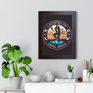 Han Solo Unicycle Framed Vertical Poster