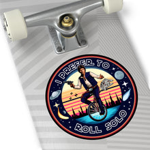 Load image into Gallery viewer, Han Solo Unicycle Round Vinyl Stickers
