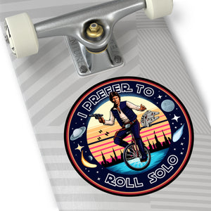 Han Solo Unicycle Round Vinyl Stickers