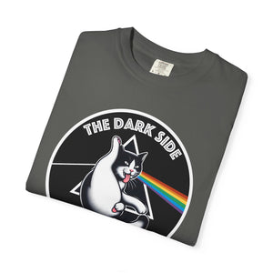 Dark Side of The Meow Tee on Comfort Colors T-shirt