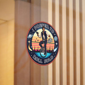 Han Solo Unicycle Die-Cut Stickers (DTF)