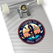 Load image into Gallery viewer, Han Solo Unicycle Round Vinyl Stickers
