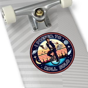 Han Solo Unicycle Round Vinyl Stickers