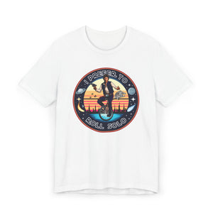 Han Solo Unicycle on Prime Essentials T-Shirt