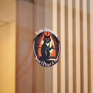 Dark Humor Cat Die-Cut Stickers, (DTF)