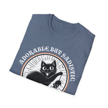 Load image into Gallery viewer, Adorable But Sadistic Cat Tee on Softstyle
