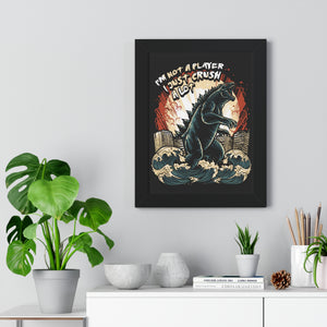 Big Zilla Framed Vertical Poster