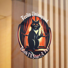 Load image into Gallery viewer, Dark Humor Cat Die-Cut Stickers, (DTF)
