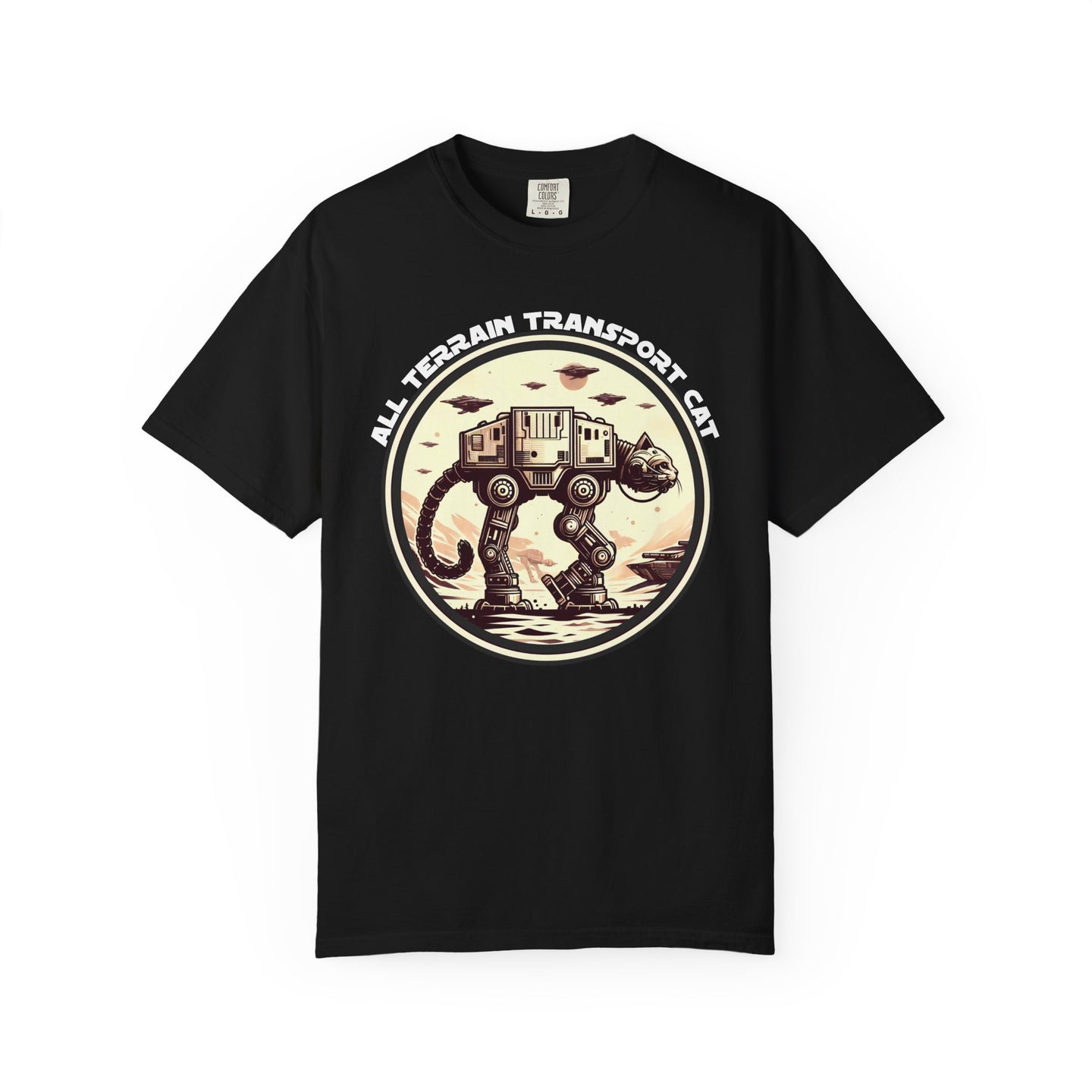 All Terrain Transport Cat on Comfort Colors T-Shirt