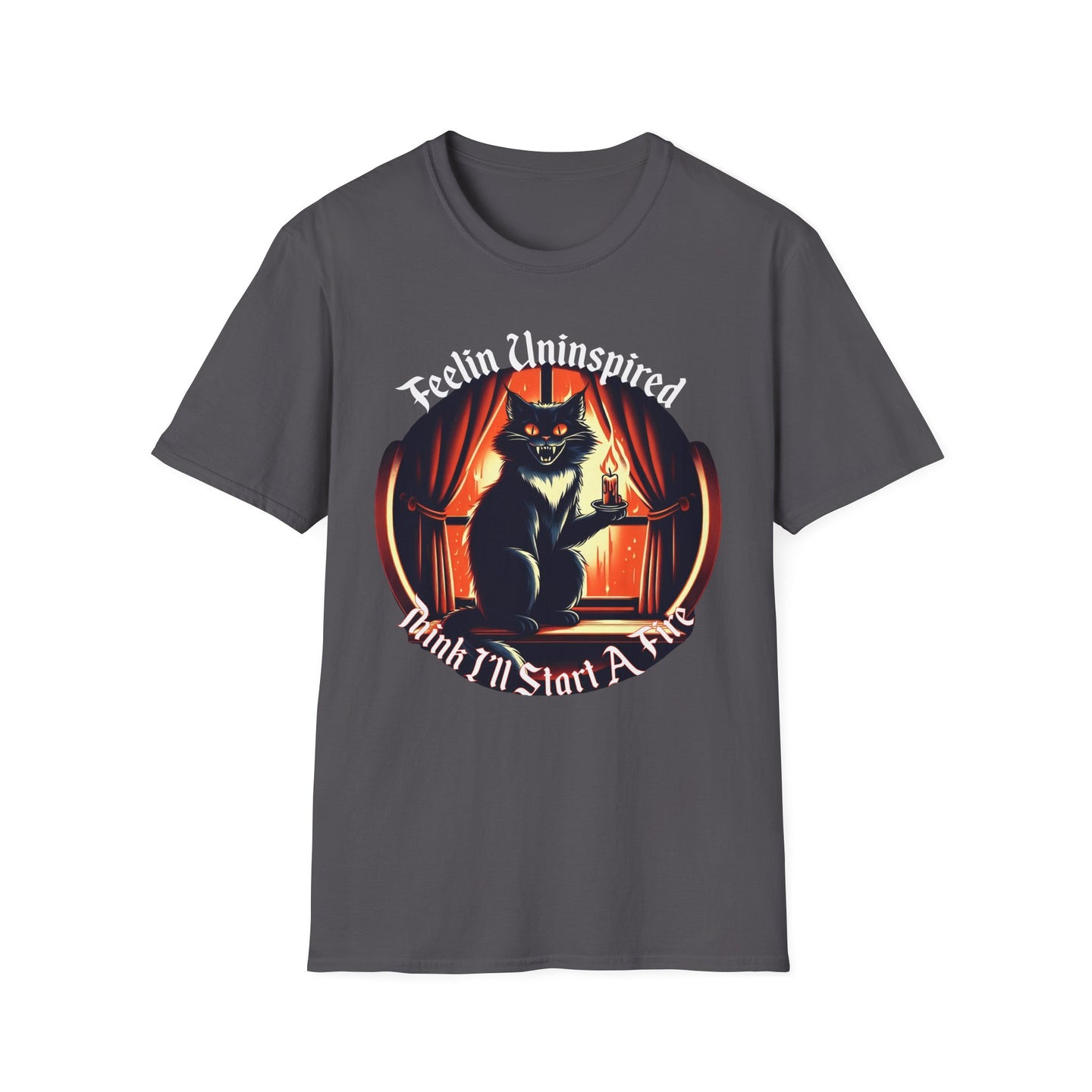 Dark Humor Cat Tee on Softstyle