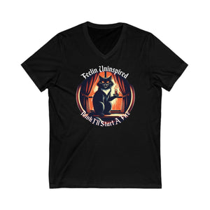 Dark Humor Cat on Bella+Canvas V-Neck
