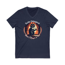 Load image into Gallery viewer, Dark Humor Cat on Bella+Canvas V-Neck
