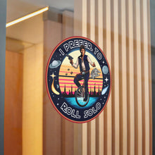 Load image into Gallery viewer, Han Solo Unicycle Die-Cut Stickers (DTF)
