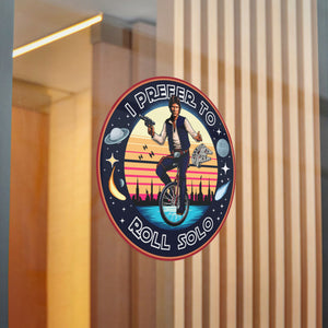 Han Solo Unicycle Die-Cut Stickers (DTF)