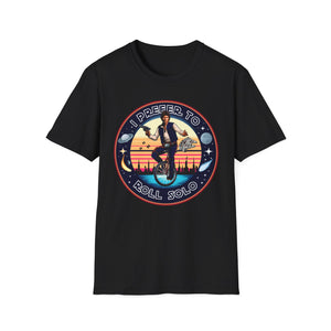 Han Solo Unicycle On Gildan Softstyle Tee