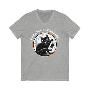 Adorable But Sadistic on Bella+Canvas V-Neck