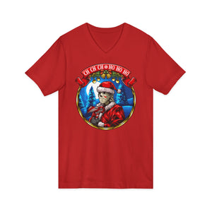 Santa Voorhees on Bella Canvas V-Neck
