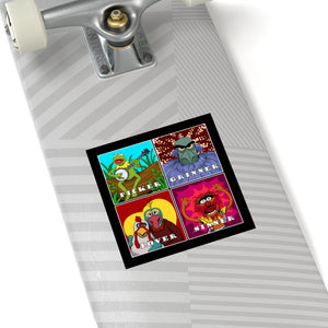 Picker Grinner Square Stickers