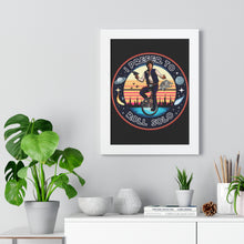 Load image into Gallery viewer, Han Solo Unicycle Framed Vertical Poster
