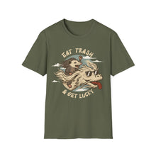 Load image into Gallery viewer, Eat Trash &amp; Get Lucky on Gildan Softstyle T-Shirt

