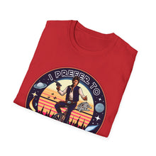 Load image into Gallery viewer, Han Solo Unicycle On Gildan Softstyle Tee
