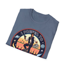 Load image into Gallery viewer, Han Solo Unicycle On Gildan Softstyle Tee
