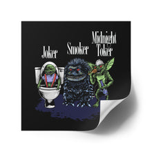 Load image into Gallery viewer, 80s Monsters on Square Stickers
