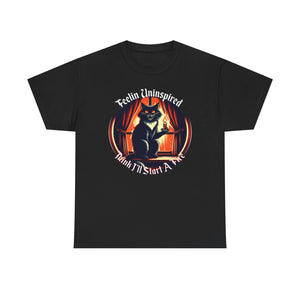 Dark Humor Cat on Gildan Heavy Cotton