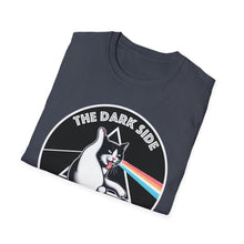 Load image into Gallery viewer, Dark Side of The Meow Tee on Softstyle

