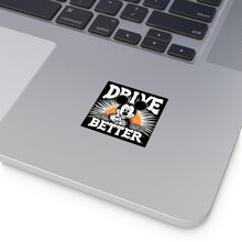 Load image into Gallery viewer, Drive Better Old School 8 X 8 Inch Square Vinyl Stickers
