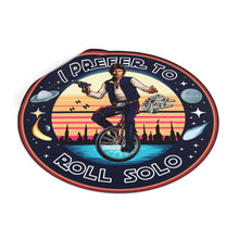 Load image into Gallery viewer, Han Solo Unicycle Round Vinyl Stickers
