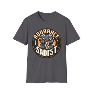 Adorable Sadist Cat Tee on Softstyle