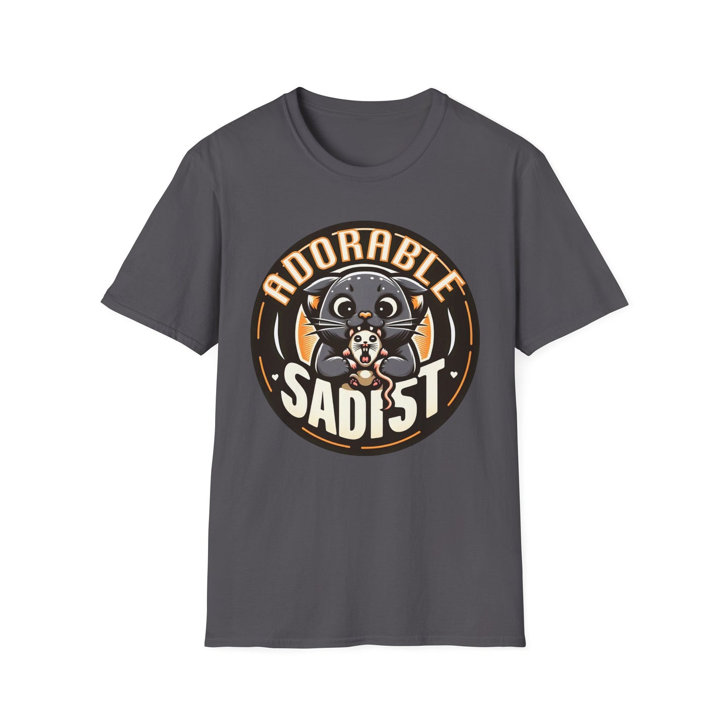 Adorable Sadist Cat Tee on Softstyle