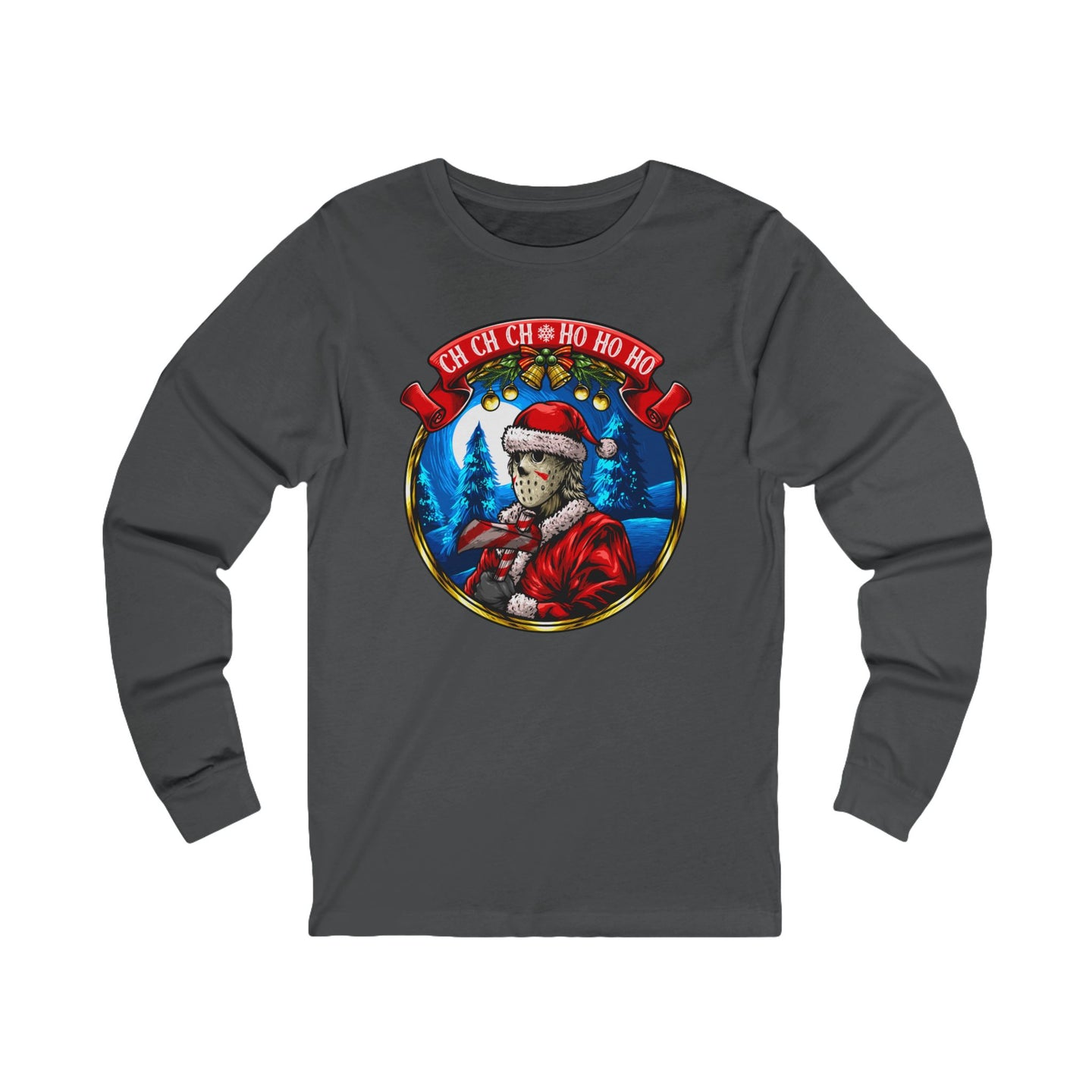 Santa Voorhees on Long Sleeve Comfort Tee